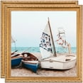 thumbnail image 1 of ArtToFrames 14" x 14" Gold with beads Picture Frame, 14x14 inch Gold Wood Poster Frame (WOM-4139), 2 Pack, 1 of 1