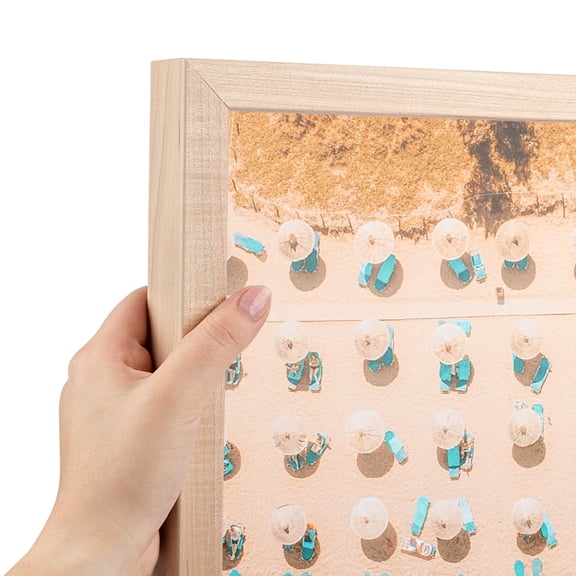 ArtToFrames 14" x 14" Hard Maple Wood Picture Frame, 14x14 inch Brown Wood Poster Frame (WOM-4879)