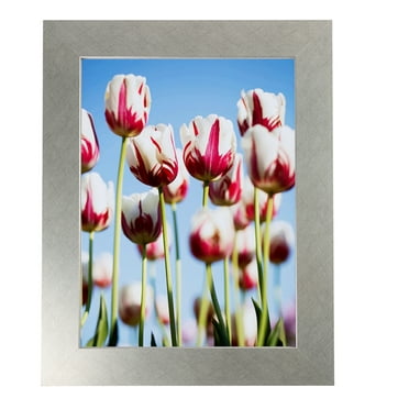 ArtToFrames 14" x 14" Metallic Deco Silver Picture Frame, 14x14 inch Silver MDF Poster Frame (WOM-4501), 1 Pack