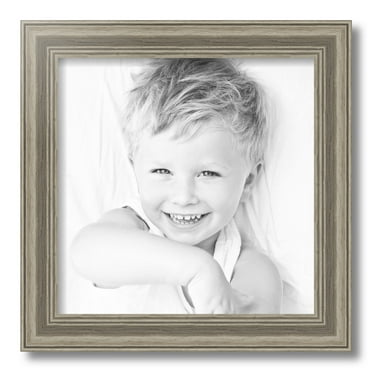 ArtToFrames 14" x 14" Silver Picture Frame, 14x14 inch Silver MDF Poster Frame (WOM-4445)