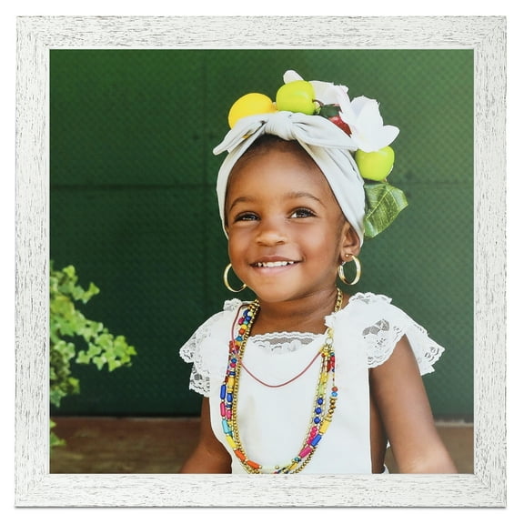 ArtToFrames 14" x 14" White Picture Frame, 14x14 inch White Wood Poster Frame (WOM-4430), 1 Pack