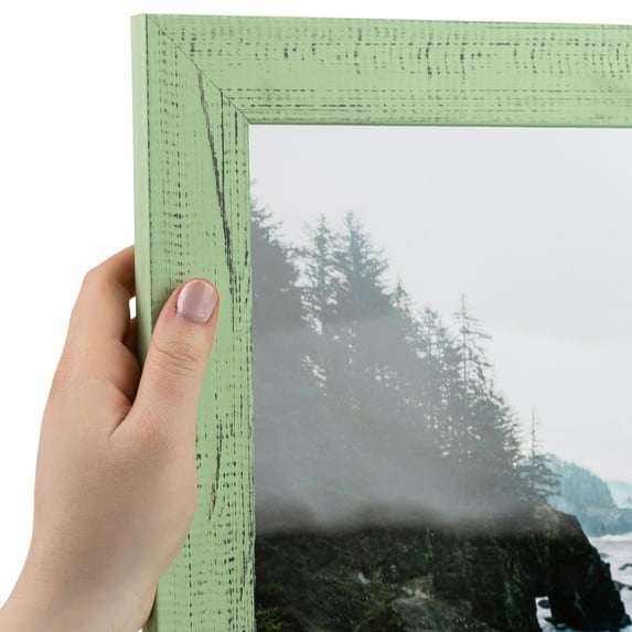 ArtToFrames 14" x 16" Pale Green Picture Frame, 14x16 inch Green Wood Poster Frame (WOM-4605), Pack
