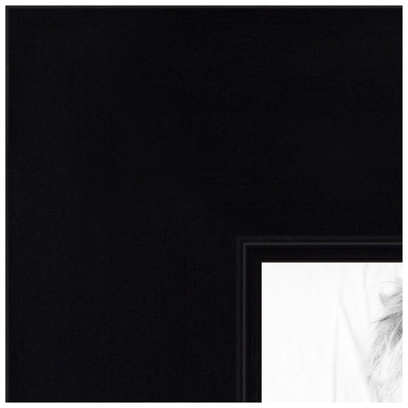 ArtToFrames 14" x 16" Satin Black Step Lip Picture Frame, 14x16 inch Black Wood Poster Frame (WOM-1452)