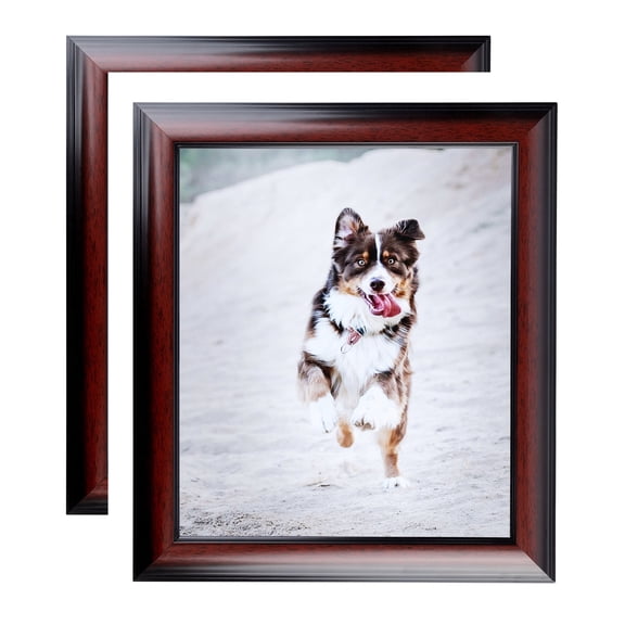 ArtToFrames 14" x 17" Honors Mahogany with Black Picture Frame, 14x17 inch Brown Wood Poster Frame (WOM-5154), 2 Pack