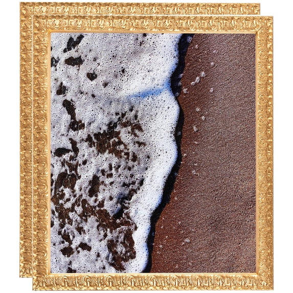 ArtToFrames 14" x 18" 1" wide - Versailles Gold Picture Frame, 14x18 inch Gold Wood Poster Frame (WOM-4901), 2 Pack