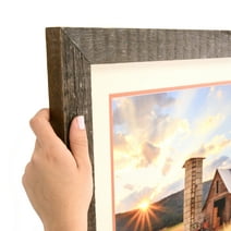 ArtToFrames 14" x 18" Real Reclaimed Light Brown Barnwood Picture Frame, 14x18 inch Brown Wood Poster Frame (WOM-4813)