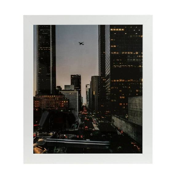 ArtToFrames 14" x 18" Woodgrain White Shadowbox 2.5 inch Tall Picture Frame, 14x18 inch White Wood Poster Frame (WOM-5140), 5 Pack