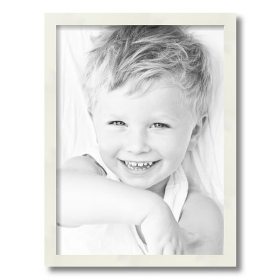 ArtToFrames 14" x 19" White Picture Frame, 14x19 inch White Wood Poster Frame (WOM-5140)