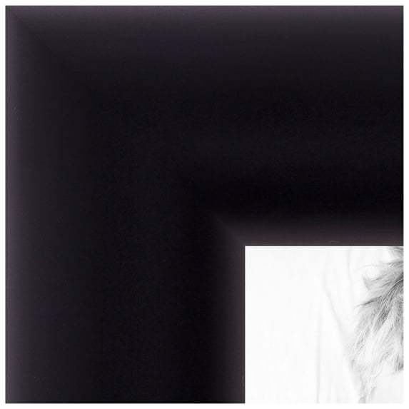 ArtToFrames 14" x 20" Satin Black Bull Nose Picture Frame, 14x20 inch Black Wood Poster Frame (WOM-1417)