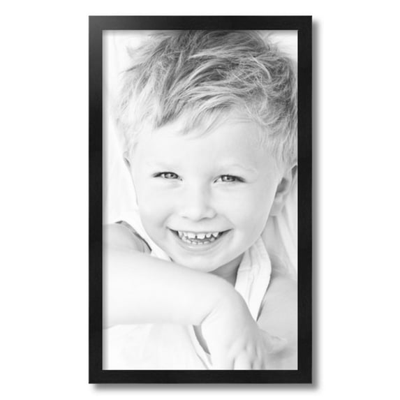 ArtToFrames 14" x 24" Black Picture Frame, 14x24 inch Black Wood Poster Frame (WOM-5141)