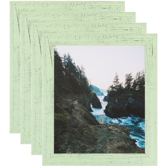 ArtToFrames 14" x 24" Pale Green Picture Frame, 14x24 inch Green Wood Poster Frame (WOM-4605), 4 Pack