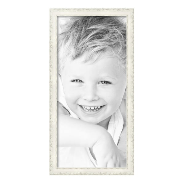 ArtToFrames 14" x 30" Classic White Picture Frame, 14x30 inch White Wood Poster Frame (WOM-5004),  Pack