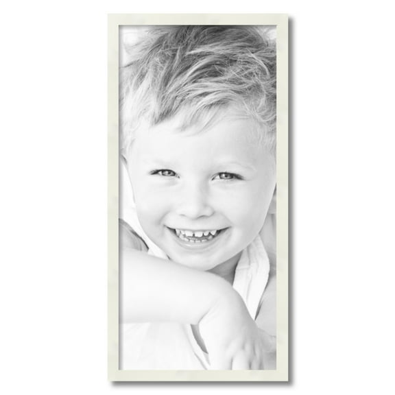 ArtToFrames 14" x 30" White Picture Frame, 14x30 inch White Wood Poster Frame (WOM-5140)