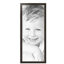 ArtToFrames 14" x 35" Dark Mahogany Silver Picture Frame, 14x35 inch Multi Wood Poster Frame (WOM-5024),  Pack