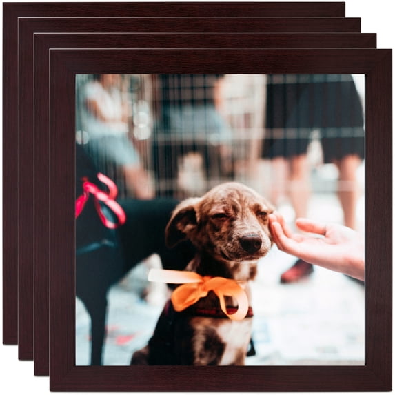 ArtToFrames 14" x 37" Mahogany Picture Frame, 14x37 inch Brown MDF Poster Frame (WOM-3978), 4 Pack