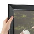 thumbnail image 1 of ArtToFrames 14" x 43" Honors Black with Silver Picture Frame, 14x43 inch Black Wood Poster Frame (WOM-5157), 1 of 7