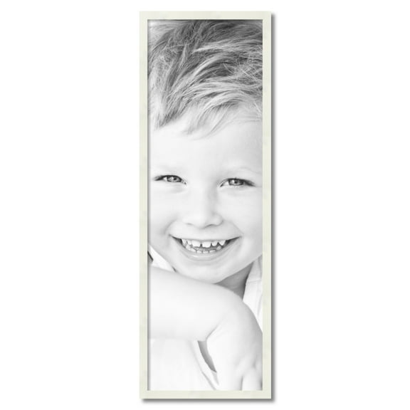 ArtToFrames 14" x 44" White Picture Frame, 14x44 inch White Wood Poster Frame (WOM-5140)