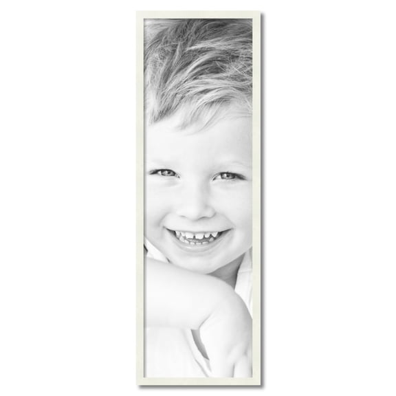 ArtToFrames 14" x 45" White Picture Frame, 14x45 inch White Wood Poster Frame (WOM-5138)