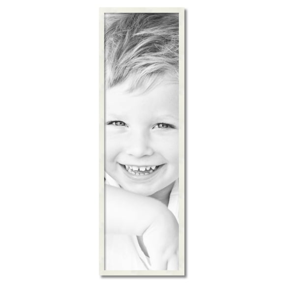 ArtToFrames 14" x 47" White Picture Frame, 14x47 inch White Wood Poster Frame (WOM-5140)