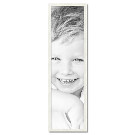 ArtToFrames 14" x 50" White Picture Frame, 14x50 inch White Wood Poster Frame (WOM-5140)