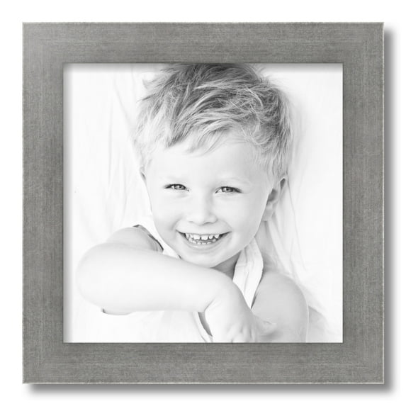 ArtToFrames 14x14 Inch Muted Cold Silver Picture Frame, This Silver MDF Poster Frame is Great for Your Art or Photos, Comes with Regular Glass (4677)
