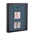 thumbnail image 1 of ArtToFrames 14x14 Inch Shadow Box Picture Frame, with a Satin Black Tall 1 Wide Shadowbox frame and Dutch Blue Mat Backing (4654), 1 of 1