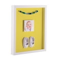 thumbnail image 1 of ArtToFrames 14x14 Inch Shadow Box Picture Frame, with a Satin White 1 Wide Shadowbox frame and Canary Mat Backing (4655), 1 of 7