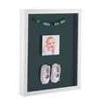 thumbnail image 1 of ArtToFrames 14x14 Inch Shadow Box Picture Frame, with a Satin White 1 Wide Shadowbox frame and Evergreen Mat Backing (4655), 1 of 7