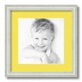 thumbnail image 1 of ArtToFrames 14x14" Matted Picture Frame with 10x10" Single Mat Photo Opening Framed in 1.25" Off White Wash on Ash and 2" Canary Mat (FWM-4098-14x14), 1 of 8
