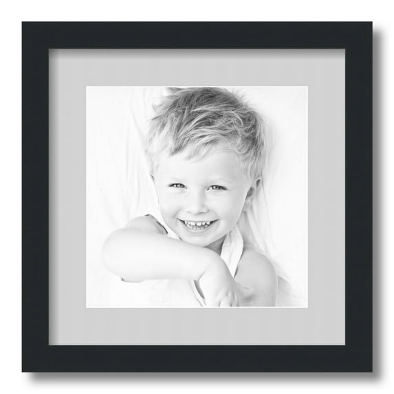 ArtToFrames 14x14" Matted Picture Frame with 10x10" Single Mat Photo Opening Framed in 1.25" Satin Black and 2" Candlewick Mat (FWM-3926-14x14)
