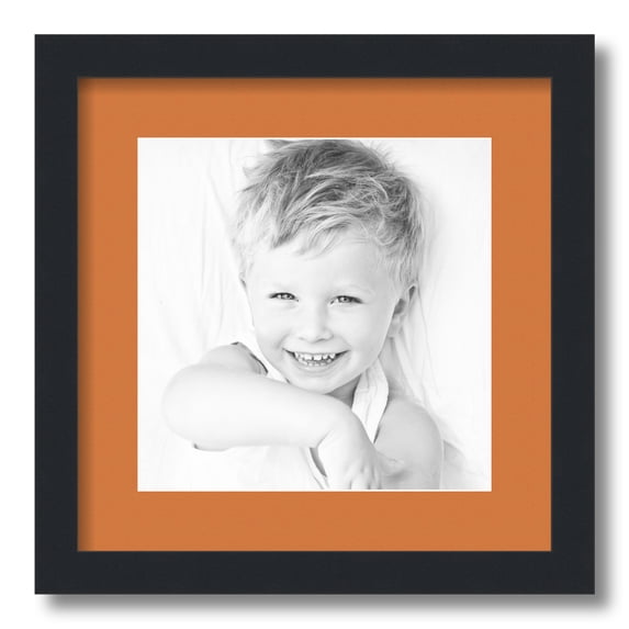 ArtToFrames 14x14" Matted Picture Frame with 10x10" Single Mat Photo Opening Framed in 1.25" Satin Black and 2" Octoberfest Mat (FWM-3926-14x14)