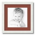 thumbnail image 1 of ArtToFrames 14x14" Matted Picture Frame with 10x10" Single Mat Photo Opening Framed in 1.25" Satin White Frame and 2" Cognac Mat (FWM-3966-14x14), 1 of 8