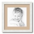 thumbnail image 1 of ArtToFrames 14x14" Matted Picture Frame with 10x10" Single Mat Photo Opening Framed in 1.25" Satin White Frame and 2" Scotch Mist Mat (FWM-3966-14x14), 1 of 8