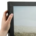 thumbnail image 1 of ArtToFrames 14x14 inch Woodgrain Black Shadowbox 1.5 inch Tall Picture Frame, Black 14" x 14" Wood Poster Frame (WOM-5139), 1 of 7