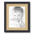 thumbnail image 1 of ArtToFrames 14x17 Matted Picture Frame with 10x13 Single Mat Photo Opening Framed in 1.25 Black Stain on Solid Red Oak and 2 Autumn Gold Mat (FWM-4083-14x17), 1 of 8