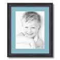 thumbnail image 1 of ArtToFrames 14x17" Matted Picture Frame with 10x13" Single Mat Photo Opening Framed in 1.25" Black Stain on Solid Red Oak and 2" French Blue Mat (FWM-4083-14x17), 1 of 8