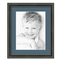 thumbnail image 1 of ArtToFrames 14x17" Matted Picture Frame with 10x13" Single Mat Photo Opening Framed in 1.25" Antique Black and 2" Dutch Blue Mat (FWM-5106-14x17), 1 of 7