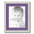 thumbnail image 1 of ArtToFrames 14x17" Matted Picture Frame with 10x13" Single Mat Photo Opening Framed in 1.25" Off White Wash on Ash and 2" Grape Mat (FWM-4098-14x17), 1 of 8