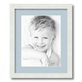 thumbnail image 1 of ArtToFrames 14x17" Matted Picture Frame with 10x13" Single Mat Photo Opening Framed in 1.25" Satin White Frame and 2" Baby Blue Mat (FWM-3966-14x17), 1 of 8