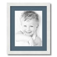 thumbnail image 1 of ArtToFrames 14x17" Matted Picture Frame with 10x13" Single Mat Photo Opening Framed in 1.25" Satin White Frame and 2" Dutch Blue Mat (FWM-3966-14x17), 1 of 8