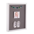 thumbnail image 1 of ArtToFrames 14x18 Inch Shadow Box Picture Frame, with a Satin White 1 Wide Shadowbox frame and Pewter Mat Backing (4655), 1 of 7
