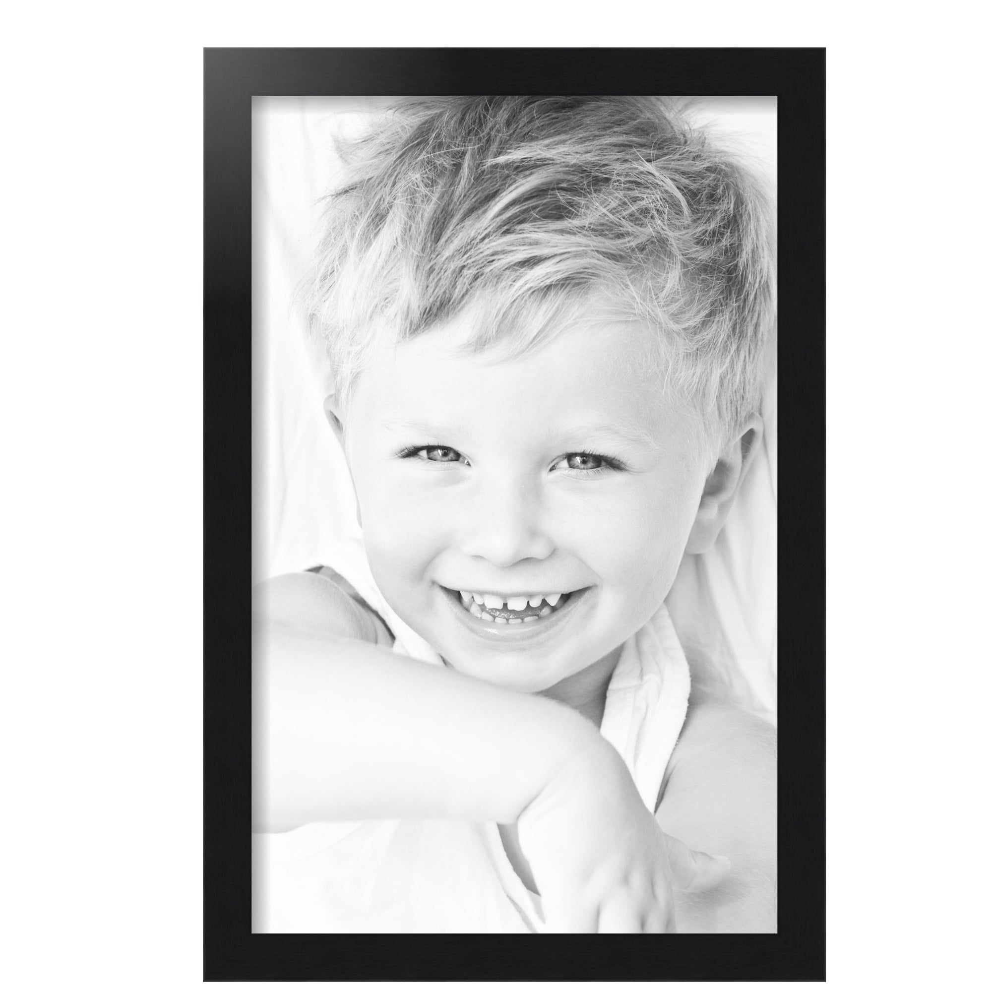 ArtToFrames 14x22 inch Black Steel Picture Frame, Black MDF Poster Frame (4639)