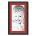 thumbnail image 1 of ArtToFrames 14x24 Matted Picture Frame with 10x20 Single Mat Photo Opening Framed in 1.25 Black Stain on Solid Red Oak and 2 Deep Red Mat (FWM-4083-14x24), 1 of 8