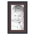thumbnail image 1 of ArtToFrames 14x24" Matted Picture Frame with 10x20" Single Mat Photo Opening Framed in 1.25" Black Stain on Solid Red Oak and 2" Peat Mat (FWM-4083-14x24), 1 of 8
