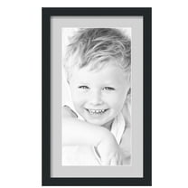 ArtToFrames 14x24" Matted Picture Frame with 10x20" Single Mat Photo Opening Framed in 1.25" Satin Black and 2" Candlewick Mat (FWM-3926-14x24)