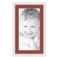 thumbnail image 1 of ArtToFrames 14x24" Matted Picture Frame with 10x20" Single Mat Photo Opening Framed in 1.25" Satin White Frame and 2" Cognac Mat (FWM-3966-14x24), 1 of 8