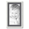 thumbnail image 1 of ArtToFrames 14x24 Matted Picture Frame with 10x20 Single Mat Photo Opening Framed in 1.25 Satin White Frame and 2 Mountain Grey Mat (FWM-3966-14x24), 1 of 8