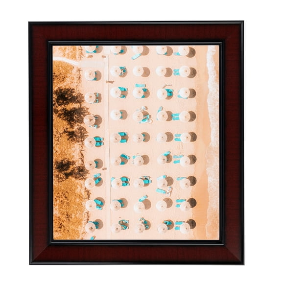 ArtToFrames 14x25" Honors Mahogany Picture Frame, Brown Wood Poster Frame, with Regular Acrylic and 2 (FBPL-5155)