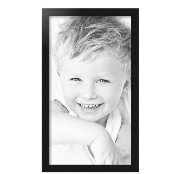 ArtToFrames 14x25 inch Black Steel Picture Frame, Black MDF Poster Frame (4639)