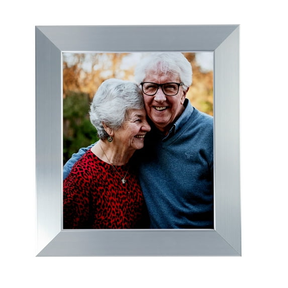 ArtToFrames 14x30" Light Silver Picture Frame, Silver Wood Poster Frame, with Regular Acrylic and 2 (FBPL-4827)